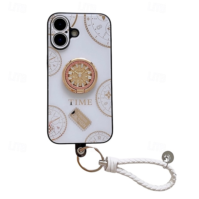  telefoon hoesje Voor iPhone 17 Pro Max 17 Air 16 15 14 Pro Max Plus 13 12 11 Pro Max Achterkant met standaard met polsband Schokbestendig Retro TPU PC