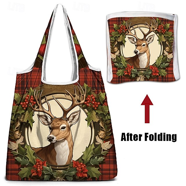 Women's Tote Hobo Bag Shoulder Bags Polyester Christmas Shopping Casual