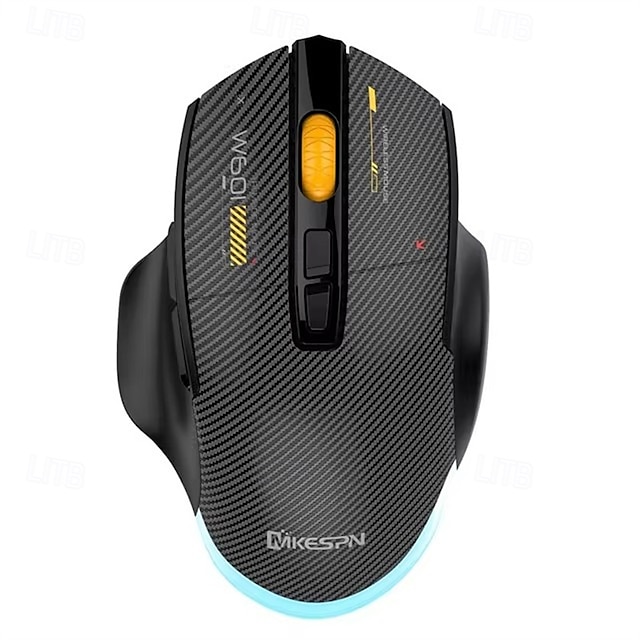  mkespn souris sans fil 2,4 g bluetooth 3 modes de connexion 12800 dpi réglable macro rgb souris de jeu programmable 500 mah rechargeable