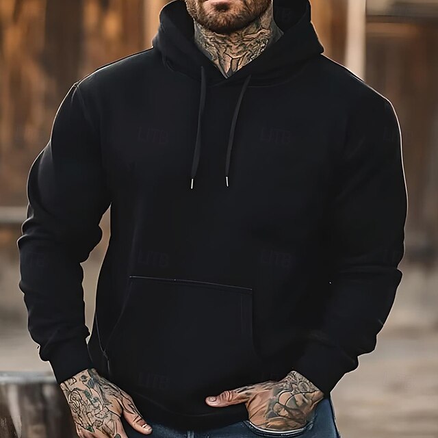 Homme Sweat à capuche Basique Sportif Classique Sweat à capuche Mot