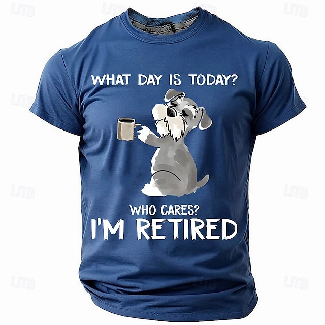  Voor heren Hond Tekst T-shirt Korte mouw T-shirt 3D-afdrukken Strakke ronde hals Overhemd Modieus Sportkleding Straat Buitensporten Zwart Rood Donkergroen Zomer Lente Kleding S M L XL XXL XXXL