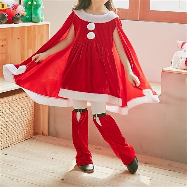 Kids Girls' Dress Ugly Long Sleeve Performance Party Patchwork Adorable