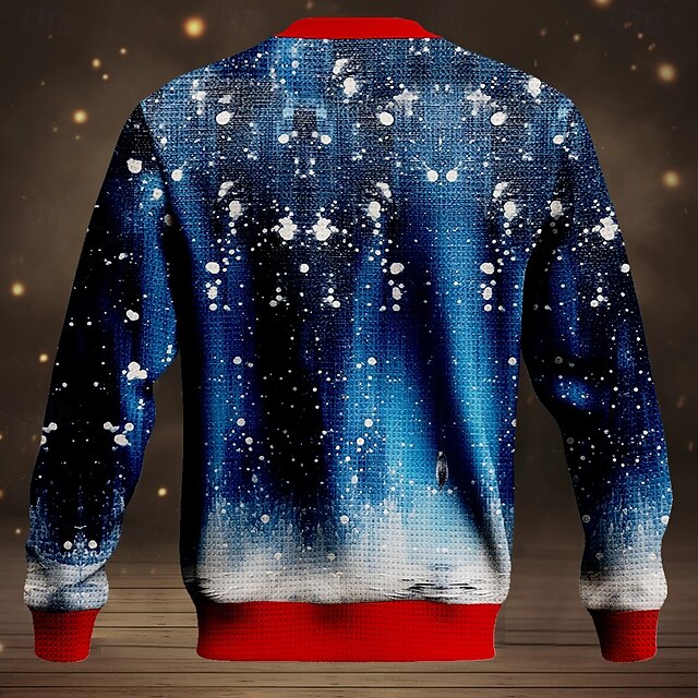 Ugly Christmas Sweater Casual Elf Men's Pullover Sweater Jumper
