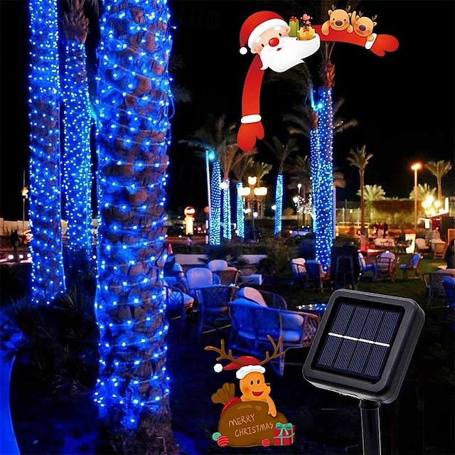  Elegante cadena de luces de alambre de cobre alimentada por energía solar para fiestas de recepción de bodas, 100/200/300 LED con 8 modos para jardín, Navidad, bodas, fiestas&Decoración exterior