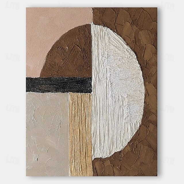 Beige Wabi Sabi Wall Art hand painted Black Beige Abstract Painting