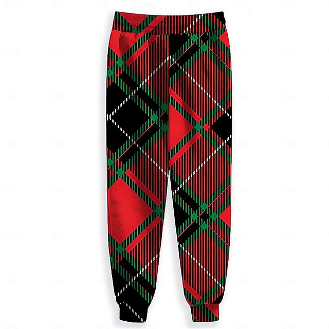 Plaid Business Casual Men's Sweatpants Joggers Pants Trousers Pocket