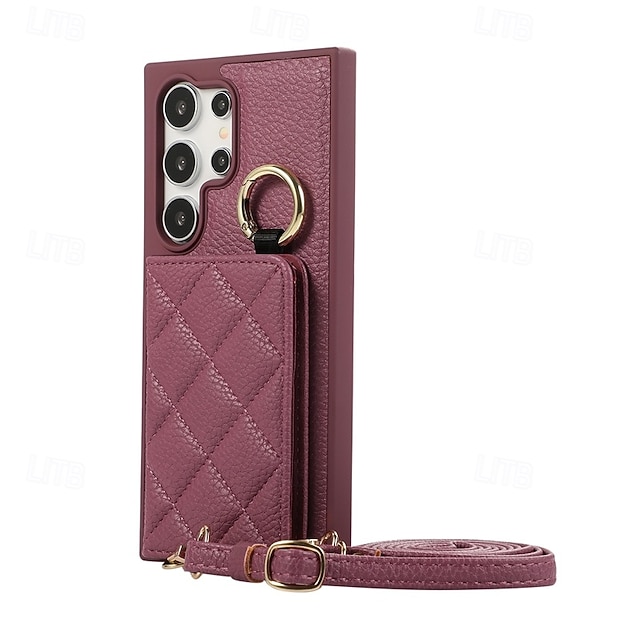  telefon Maska Pentru Samsung Galaxy S25 S24 S23 S22 Plus Ultra S23 FE A55 5G A35 5G A25 A15 A14 Coperta rezista cu Lanyard Loc pentru card Retro TPU PU piele