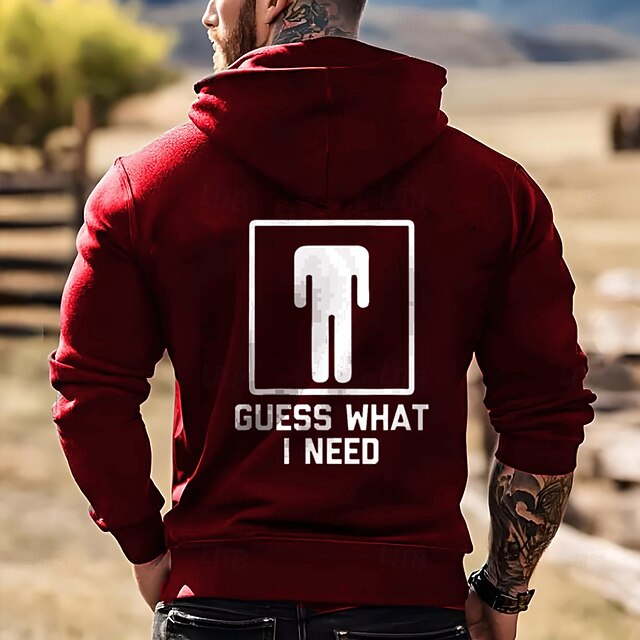 Homme Sweat à capuche Basique Sportif Classique Sweat à capuche Mot