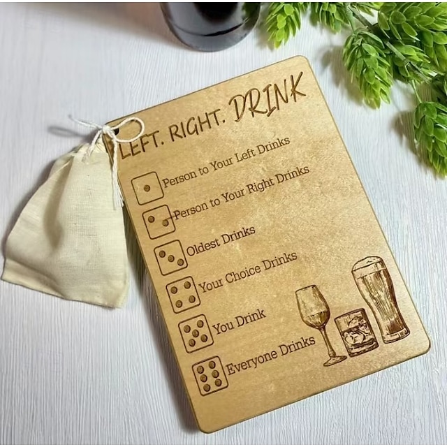  настольная игра left right drink - игра в кости для вечеринок с выпивкой - игра с выпивкой left right center game - забавные подарки