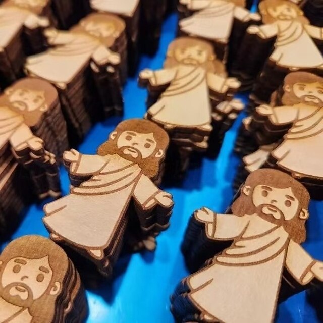 Wooden Mini Jesus in Bulk Mini Jesus Figurine Easter Decorations