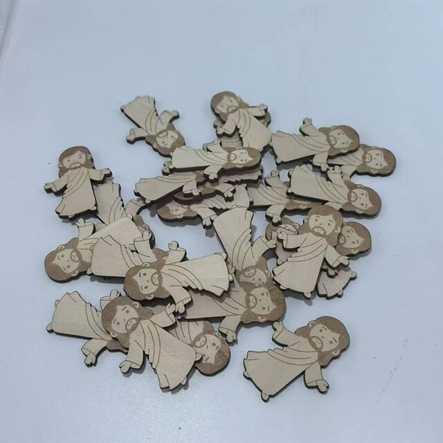 Wooden Mini Jesus in Bulk Mini Jesus Figurine Easter Decorations