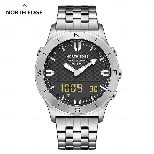  NORTH EDGE Pánské Sportovní Digitální Hodinky Voděodolné do 50M Altimetr Barometr Kompas Obchodní Luxusní Pánské Hodinky Outdoorové Chytré Hodinky