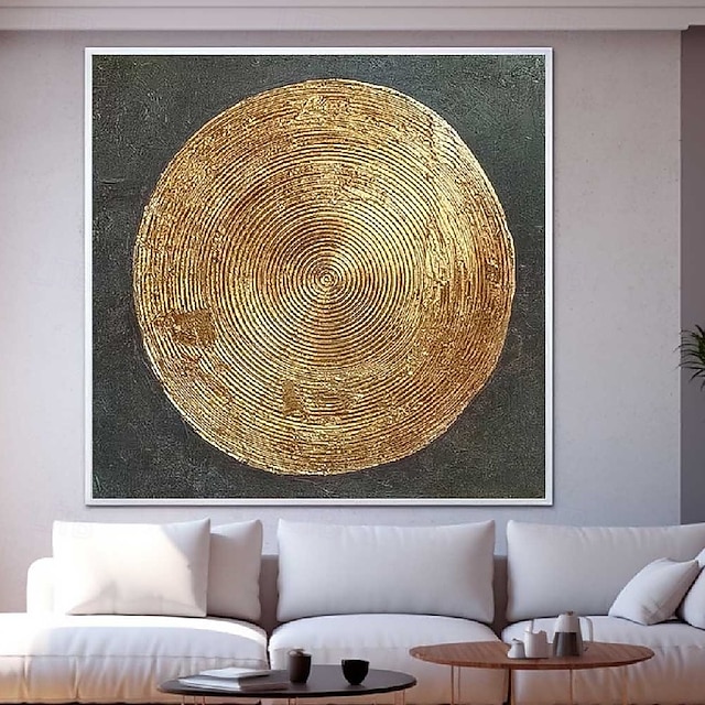  handgemalte 3D abstrakte Goldgemälde auf Leinwand handgemachte reich strukturierte Acrylmalerei moderne Wandkunst handgemaltes dickes Kunstwerk Foliengoldgemälde für Wohnzimmerwanddekoration