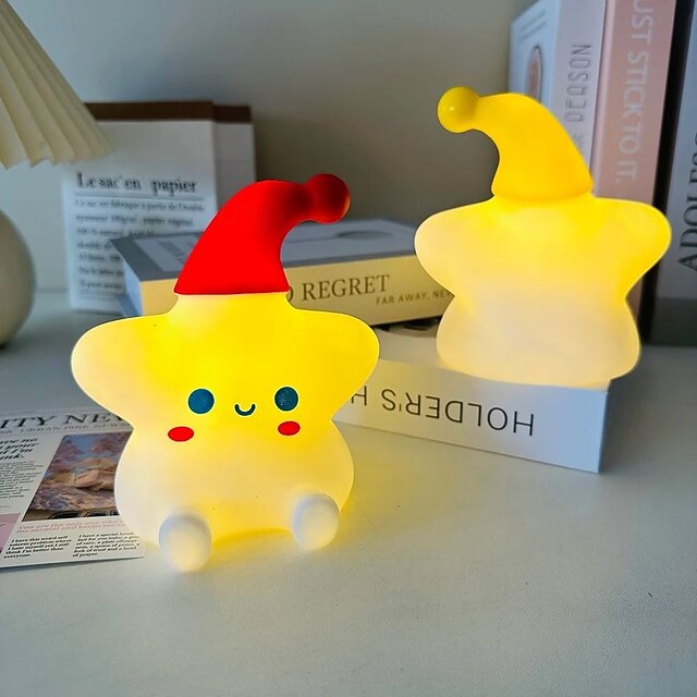 Star Night Light, Battery Operated Bedside Lamp Perfect for Kids
