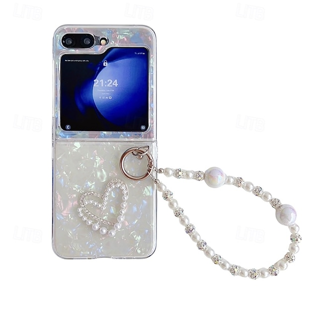  telefoon hoesje Voor Samsung Galaxy Z Flip 7 Z-flip 6 Z Flip 5 Z Flip 4 Z Flip 3 Achterkant met polsband Schokbestendig Retro PC