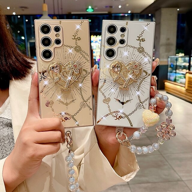  هاتف غطاء من أجل S24 S24 Ultra Plus S23 Ultra Plus S23 S22 ألترا S21 Ultra A14 اس 25 الترا غطاء خلفي مع حامل مع رباط المعصم ضد الصدمات مكتب  /  الأعمال TPU الكمبيوتر الشخصي