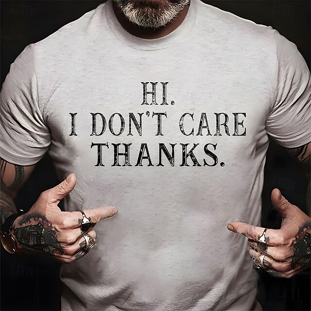 Men's Funny Slang T Shirt Short Sleeve T shirt 3D Print Crew Neck Shirt Fashion Athleisure Street Sports Outdoor Daily White Summer Spring Clothing Apparel S M L XL XXL XXXL4