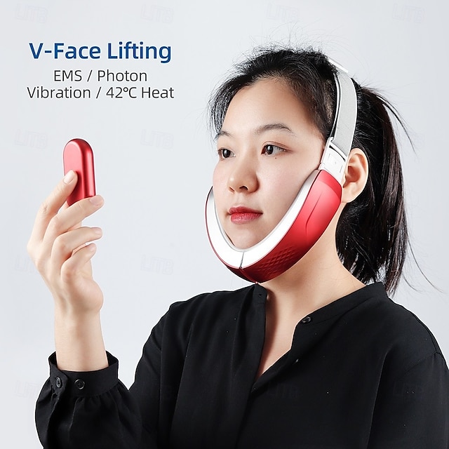  ems 美顔器 vライン リフトアップ ベルト 光 顔 痩身 振動 マッサージ器 フェイスリフティング 装置 二重あご軽減