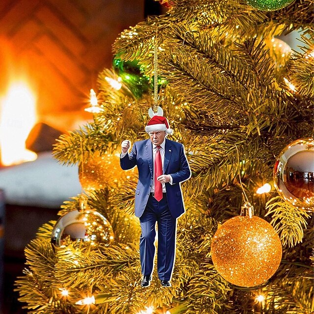 Trump Christmas Ornaments 2024 Trump Dancing Ornament Set of 3