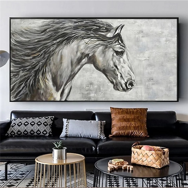 Horse oil painting hand painted Abstract animla Oil Painting On Canvas ...