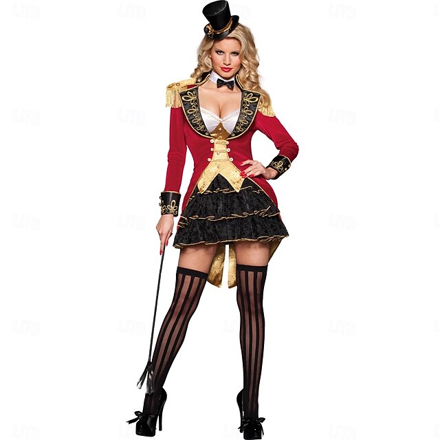 Tamer Halloween Outfits Costume Circus Jacket Carnival Costume Sexy Adults' Women's Halloween Carnival Mardi Gras Performance Party Club Easy Halloween Costumes Dress Up4