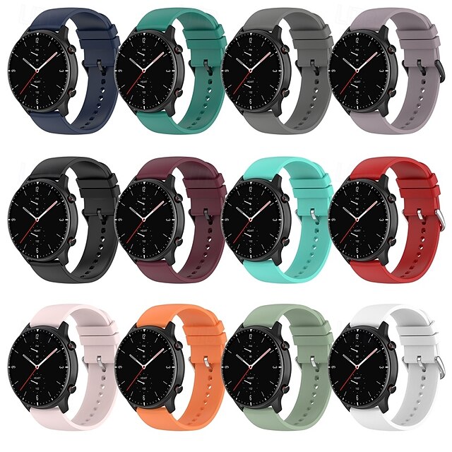  حزام الساعة الذكية متوافق مع Amazfit هوامي أمازفيت ستراتوس 2 أمازفيت بيس ستراتس أمازفيت Amazfit GTR 47mm Amazfit GTR 2e ساعة ذكية حزام قابل للتعديل حلقة فردية عصابة الرياضة إستبدال معصمه