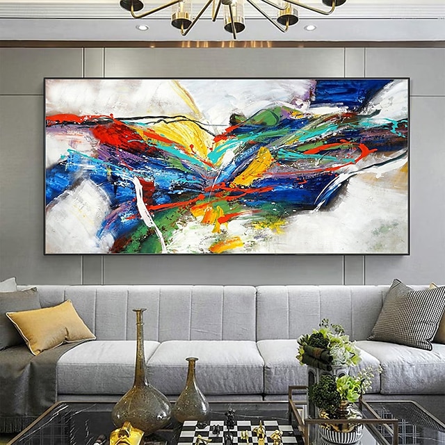  Mintura Handmade Abstract Colorful Oil Paintings On Canvas Wall Art Decoration Modern Picture For Home Decor Rolled Frameless Unstretched Painting