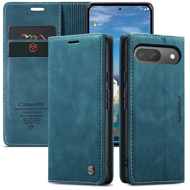  teléfono Funda Para Google Píxel 9 Pro Pixel 9 Pro XL Pixel 8 Pro Pixel 8 Píxel 9 Pixel 7 Pixel 7 Pro Pixel 6 Pixel 6 Pro Gire la tapa con Soporte Magnética Ranura para tarjetas Retro TPU Cuero de PU