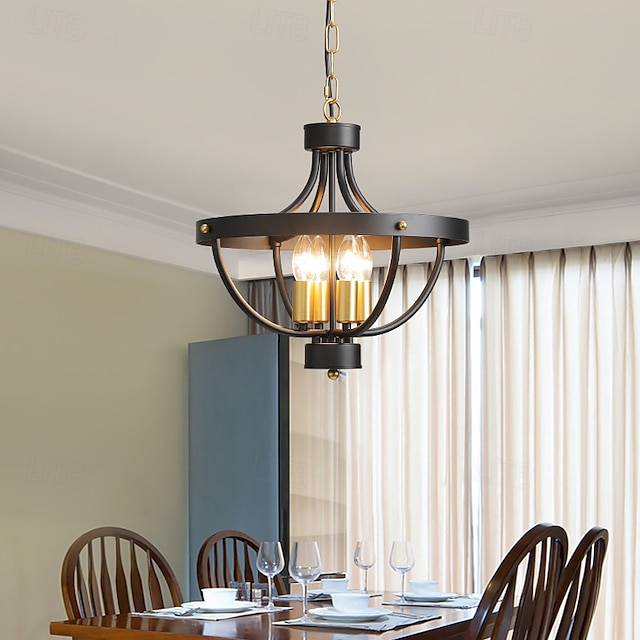  Lampadario a 4 luci per sala da pranzo, lampada a sospensione per isola, 110-240 V, 41 cm