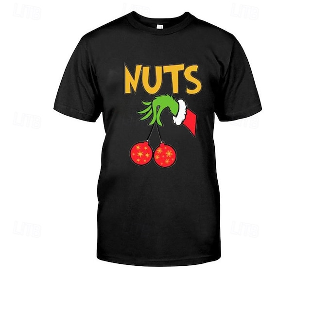  Jul T-shirt ærme T-shirt Grim juleskjorte Grafisk Sjov til Par Herre Dame Voksne Varmstempling til Jul Karneval Fest Festival