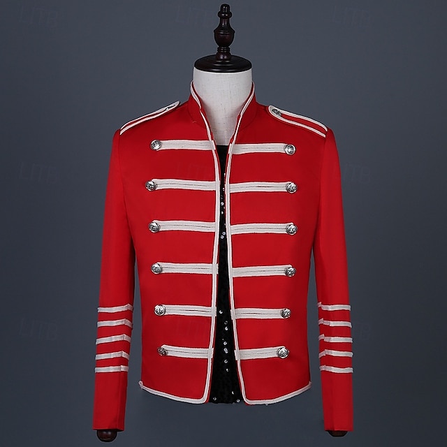  Retro Vintage Rococo Coat Masquerade Circus Jacket Prince Aristocrat Men's Carnival Masquerade Event / Party Adults' Coat Spring Fall & Winter
