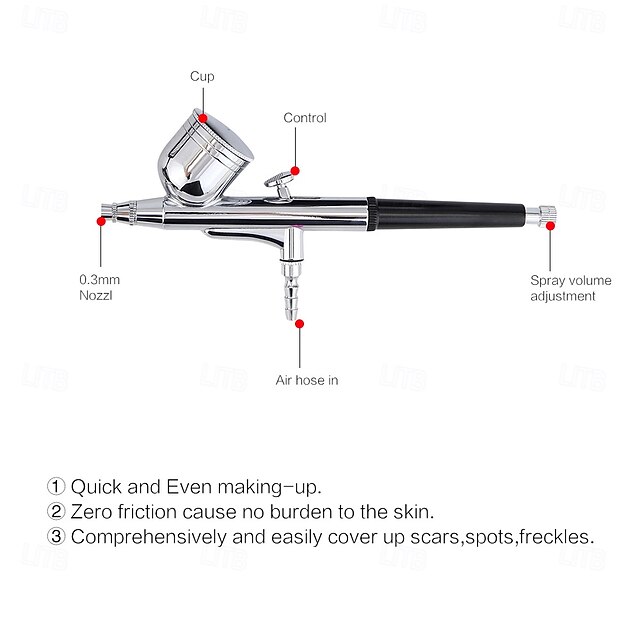 Low Voice Airbrush Makeup kit for Foundation Spray Body Paint Art Mist