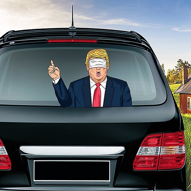 1pcs Trump Peeking 2024 American Flag Vinyl Stickers for Car Truck Windows Laptop,Great Gift for