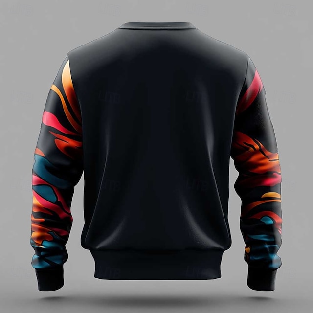  Hombre León Dibujo 3D Sudadera Sudadera Manga Larga Camisa de entrenamiento Cuello Barco Moda Fresco 3D Impresión 3D Vacaciones Fiesta Noche Cuello redondo Impresión 3D 3D Invierno Primavera & Otoño