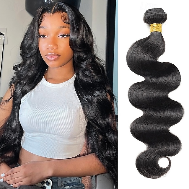  1 fasci di capelli umani ondulati brasiliani estensioni di capelli umani remy per le donne