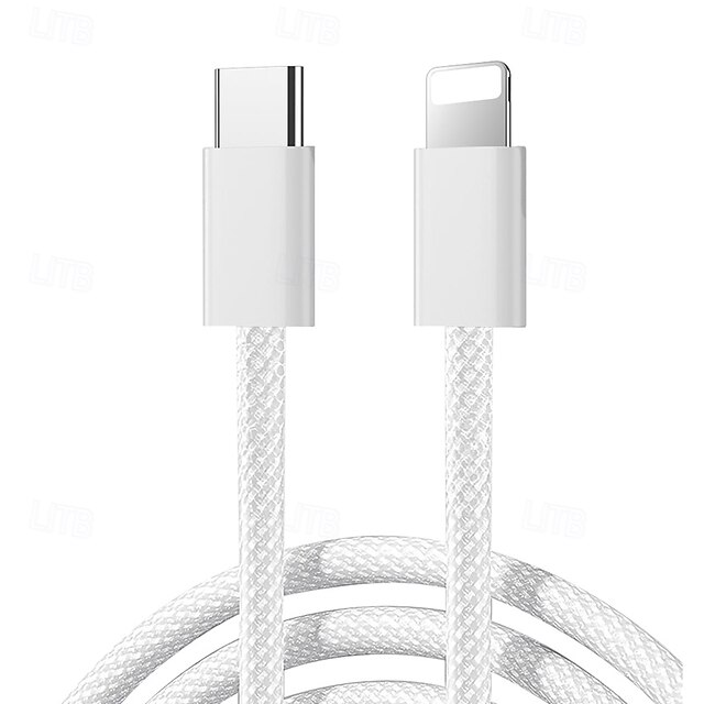  חדר שמחה כבל ברק 30W 3.3 רגל USB C ל-Lightning 3 A הטענה מהירה ניילון קלוע עמיד נגיעה רכה עבור iPhone אביזר לשיחת טלפון
