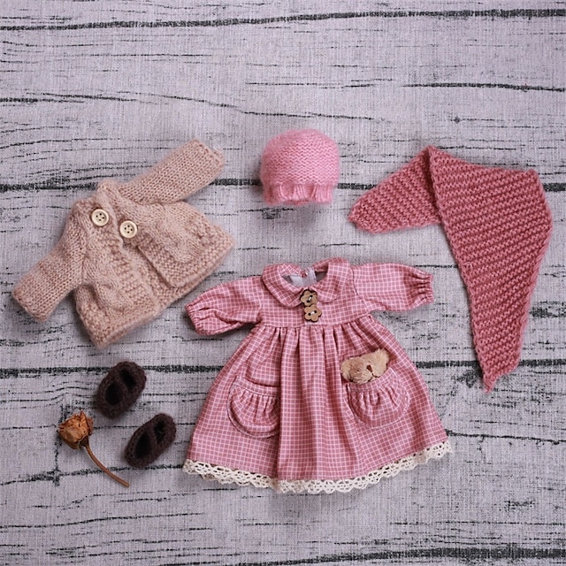  handgemachtes Waldorf Puppenkleiderset für 12 Zoll Puppe handgemachte Muppet Puppe für Weihnachtsgeschenke