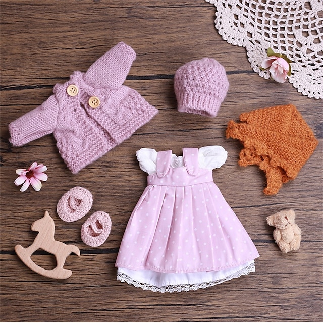  ensemble de vêtements de poupée waldorf fait à la main pour poupée de 12 pouces poupée muppet faite à la main pour cadeaux de Noël