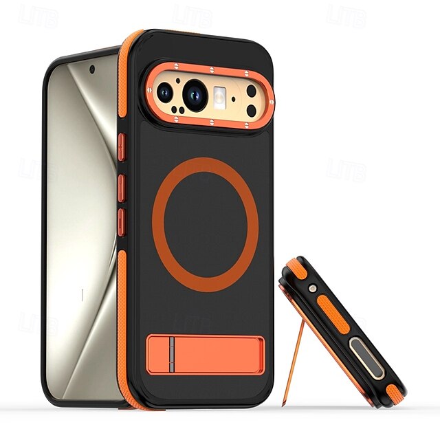  電話 ケース 用途 グーグル ピクセル9プロ ピクセル9プロXL ピクセル9 バックカバー スタンド付き 磁石バックル 耐衝撃 レトロ風 PC シリコーン
