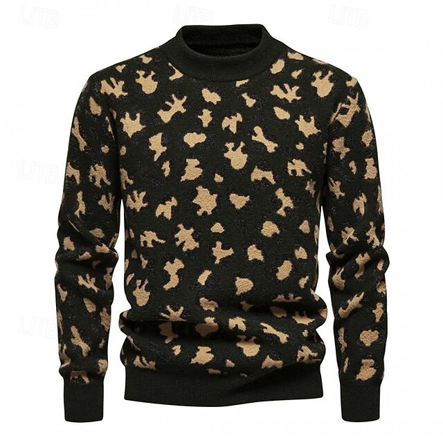 Men's Pullover Sweater Jumper Knit Sweater Ribbed Knit Regular Knitted