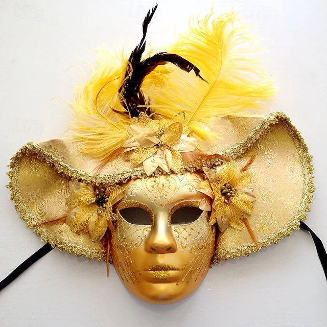 Halloween Venetian Mask Volto Larva Carnival Mask Full Face Adults' Men's Women's Halloween Carnival Mardi Gras Party Masquerade Carnival of Venice Easy Halloween Costumes Dress Up4