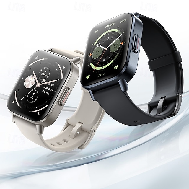  Joyroom JR-FT3S Montre intelligente 1.96 pouce Smartwatch Montre Connectée Bluetooth Moniteur de Fréquence Cardiaque Calendrier Oxygène sanguin Compatible avec Android iOS Femme Hommes Mode