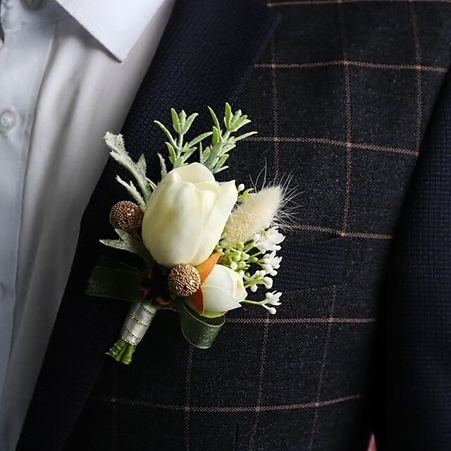 Men's Wedding Boutonniere Groom Groomsmen Flower Summer Wedding Accessories Suit Decorations4