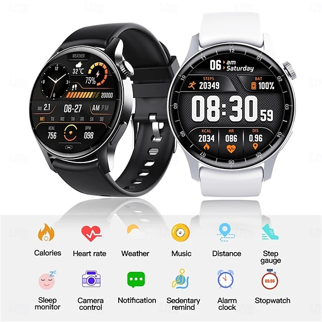  F207 Ceas inteligent 1.35 inch Uita-te inteligent Bluetooth Monitorizarea temperaturii Pedometru Reamintire Apel Compatibil cu Android iOS Dame Bărbați Standby Lung Telefon Hands-Free Rezistent la apă