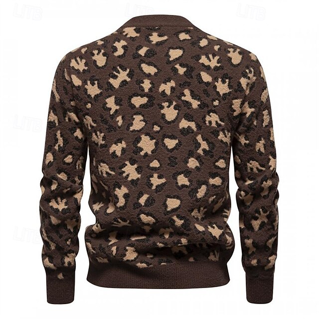 Men's Pullover Sweater Jumper Knit Sweater Ribbed Knit Regular Knitted