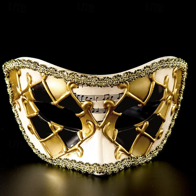 Harlequin Halloween Venetian Mask Arlecchino Carnival Mask Half Face Adults' Women's Halloween Carnival Mardi Gras Performance Party Carnival of Venice Easy Halloween Costumes Dress Up 7