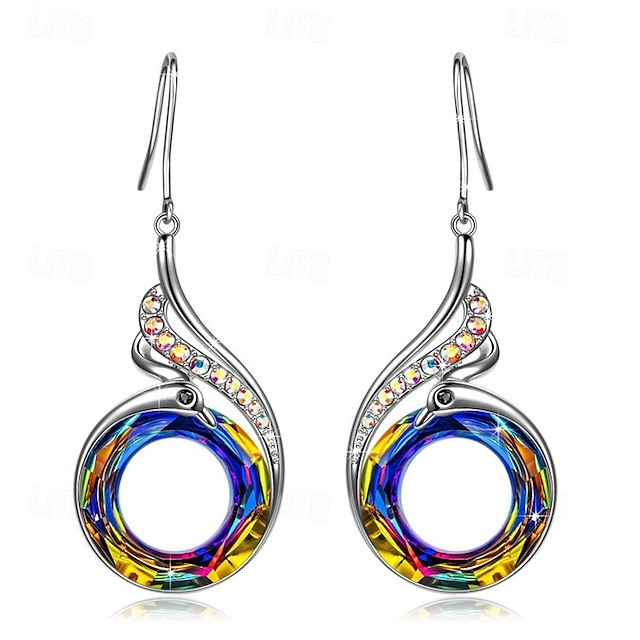  Boucle d'Oreille Créoles Le style rétro Séries de totem Des boucles d'oreilles Bijoux Bleu / Violet / Vert Pour Soirée 1 paire