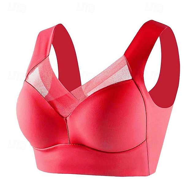Sports Bra Hollow Mesh Back Low Supports Sports Bra Fitness Yoga Vest ...