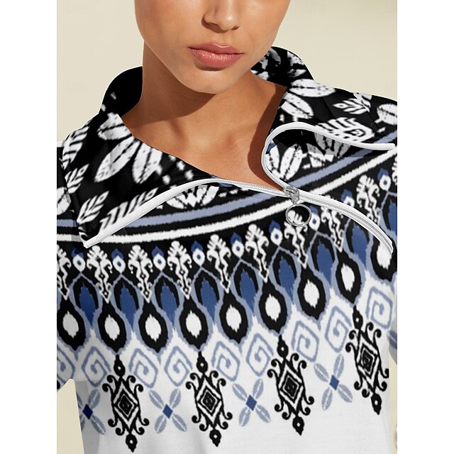 Women's Golf Pullover Sweatshirt White Long Sleeve Top Ladies Golf