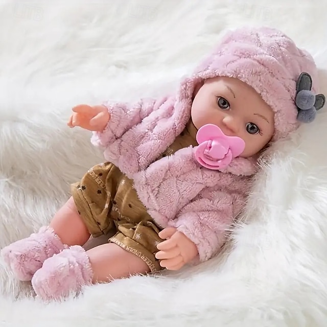  30cm/12tum reborn docka realistisk babydocka med set hatt strumpor napp julfestival present